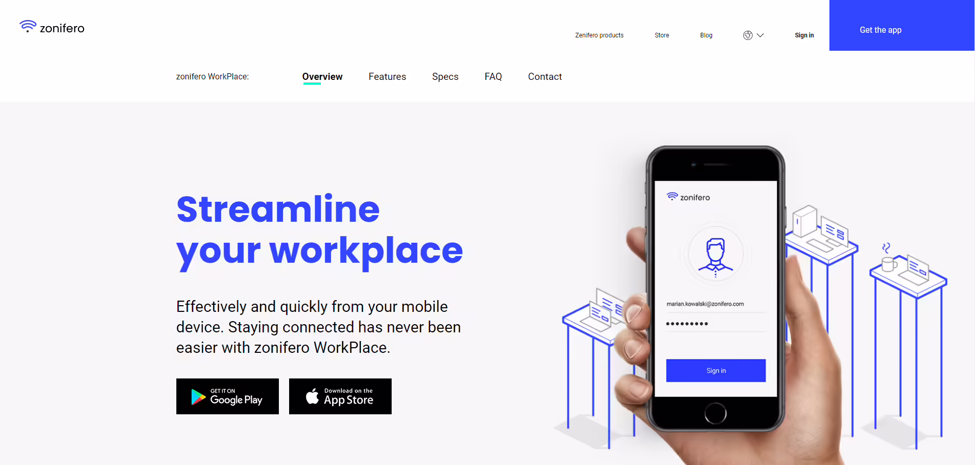 Landing Page screenshot